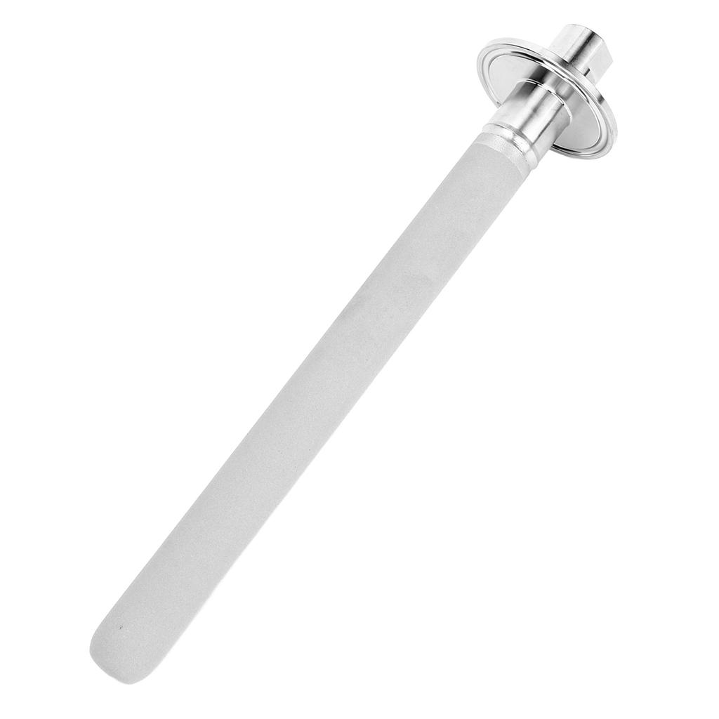 8in Stainless Steel Carbonation Stone Aeration Oxygenation Stone with 1/4in NPT Female Gas Inlet