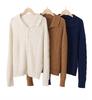 Autumn 2026 Cashmere Lapel Knit Sweater – Trendy, Thick, and Versatile Wool Outerwear