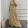Muslim Long Dress Women Abaya Dubai Arab Fashion O-Neck Sleeveless Ramadan Turkey Abayas Islamic Clothing