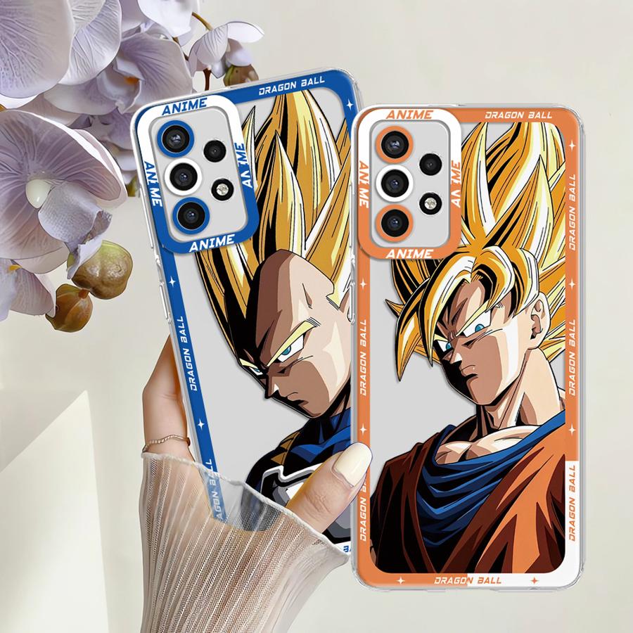 Clear Phone Cover Case for Samsung Galaxy A50 A72 A31 A52 A21s A52s A32 A71 A12 A51 A16 A17 Cool Dragon-Ball Goku