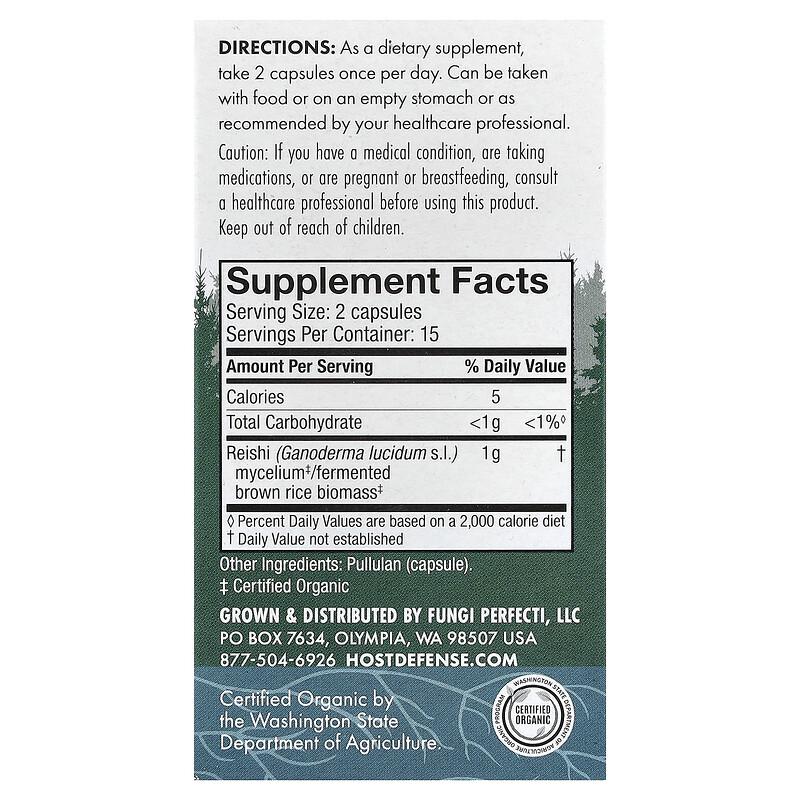 Mushrooms™, Reishi, 30 Capsules (0.5 G Per Capsule)