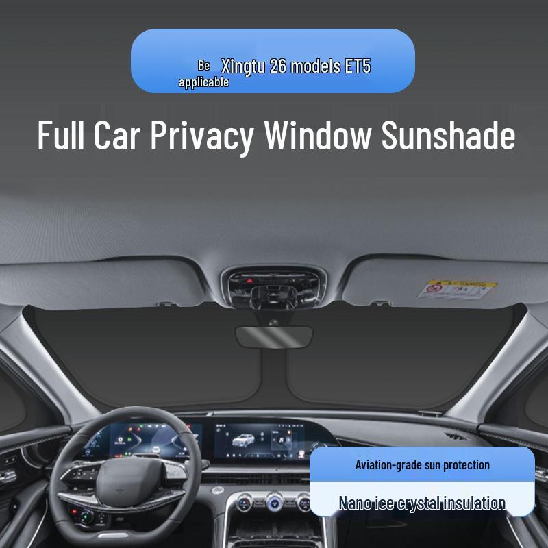 Xingtu 26 ET5 Car Window Sunshade: Heat Insulation, Sun Protection, Privacy, Camping Shield