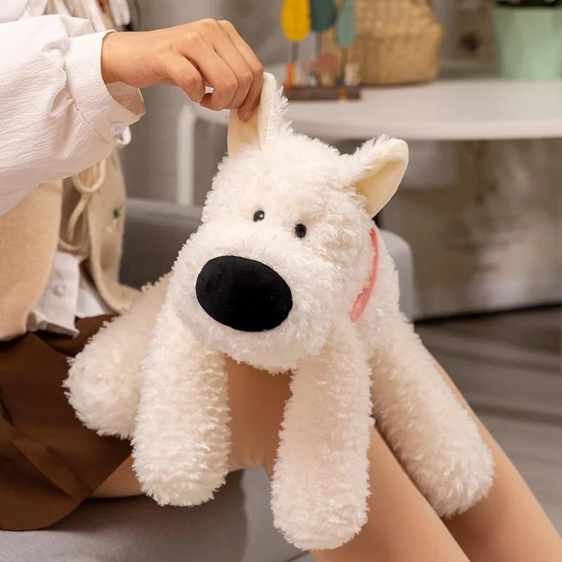 Highland Puppy Doll Soft Schnauzer Huffing Dog Repairing Girl Heart Gift Cute Dog Plush Sleeping Pillow Birthday Gift