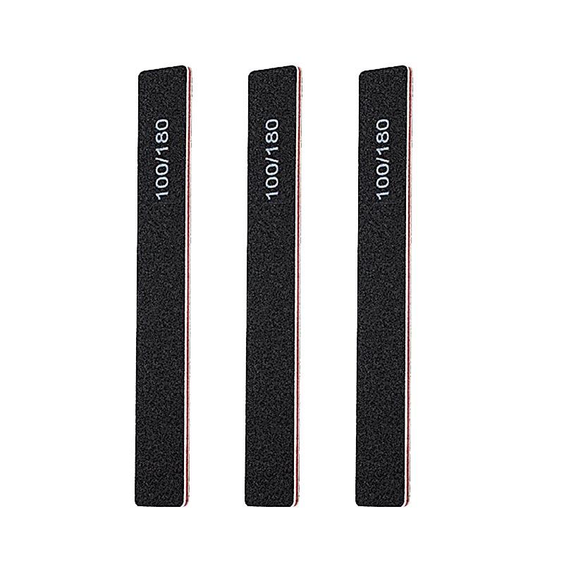 New Nail File Bufer 100/180 Grit Half Moon Nails Files Sanding Grinding Double Side Sandpaper Nail Manicure Tool ZJC04