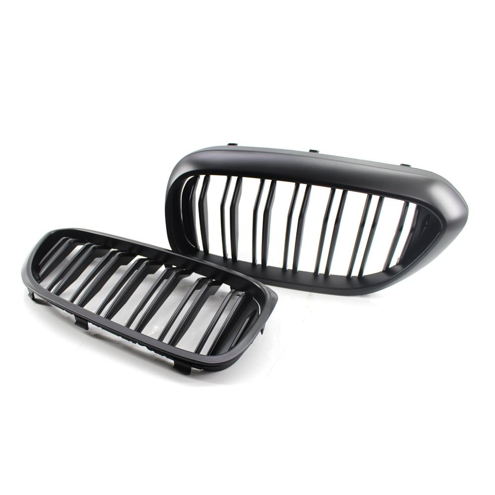 Carbon Fiber Front Bumper Grill For BMW 5 Series M5 G30 G31 520i 530i 540i ABS 2-Slat Gloss Black Front Kidney Grille Matte