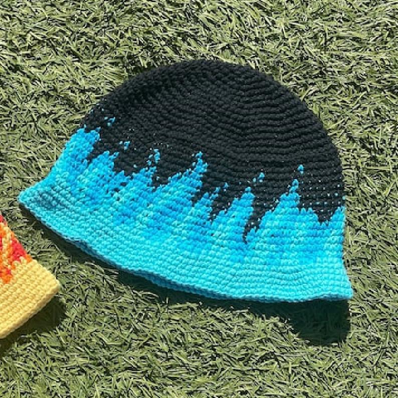 New men's and women's fisherman hats, hand-knitted striped pullover hats, women's fashionable and versatile woolen hats