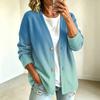 Damen Casual Knopfleisten-Jacke mit Farbverlaufdruck für den Alltag