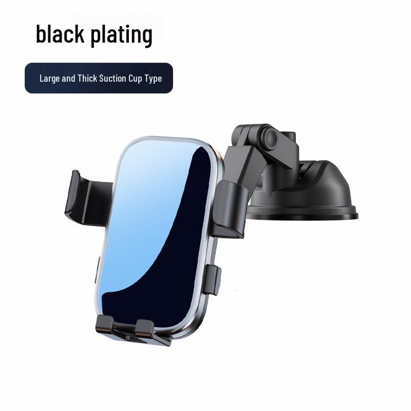 Universal Car Phone Holder with Suction Cup, Auto-Locking, Supports Horizontal & Vertical Screens