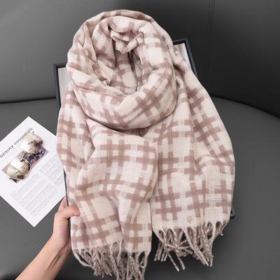 Plaid Scarf Women'S Fashion Simple Atmosphere Warm Scarf Windproof And Cold Proof