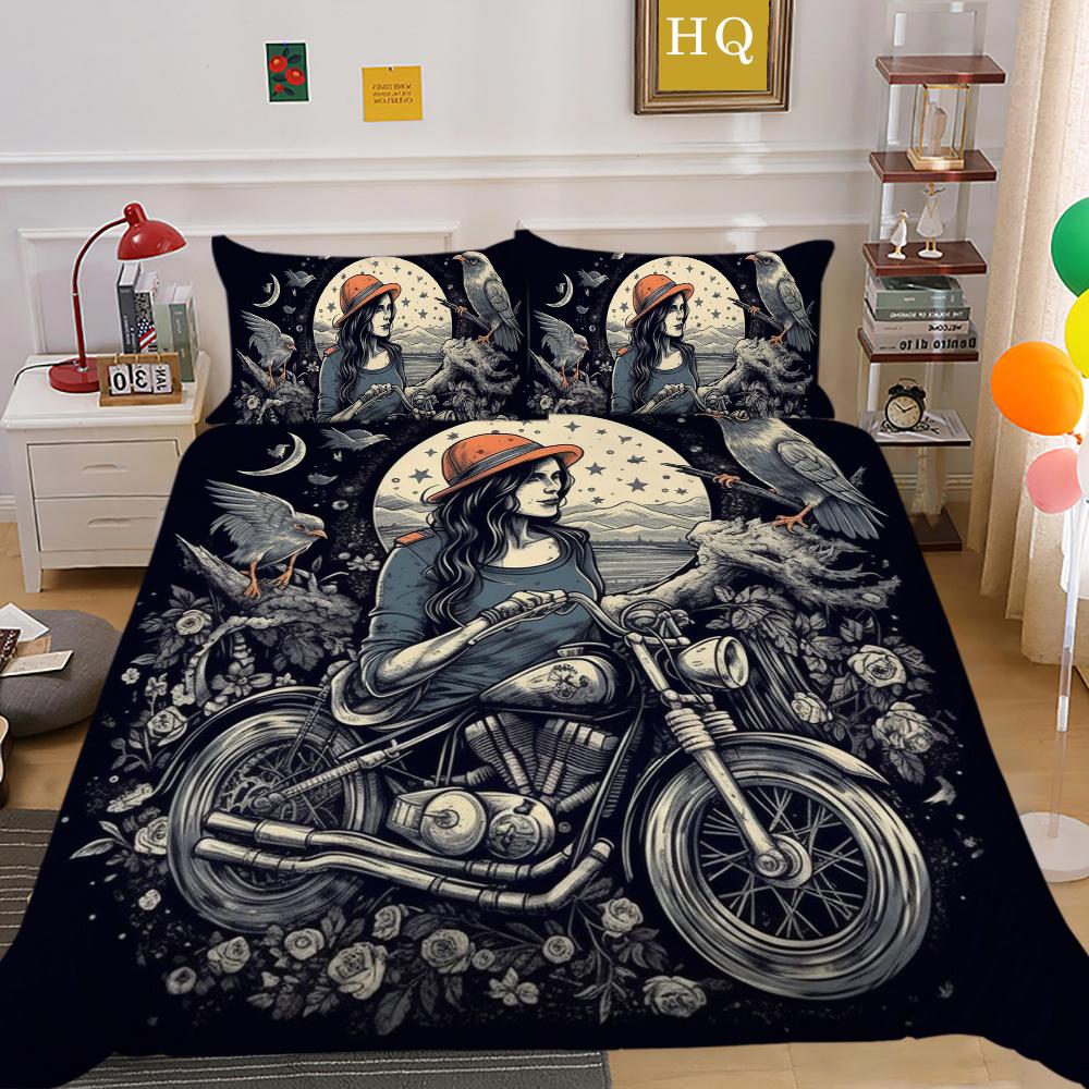 Beauty Skull Printed Bedding Cover Twin Size Microfiber Home Textiles Teen Cool Fashion Home Bedclothes
