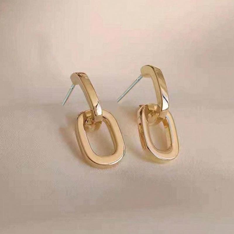 1pair Fashion Chain Design Earrings for Women for Daily Decoration