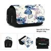 Printed Polyester Pencil Case, Large-Capacity Storage Bag, Double-Layer Flip Cover, Stationery Box.