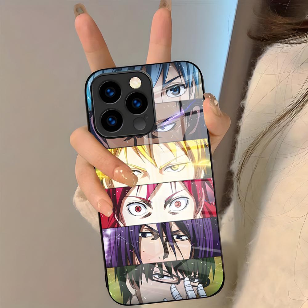 

Чехол для телефона с изображением Аниме Kuroko No Basuke Для iPhone 17 Pro Max 16 15 14 Pro Max 13 11 Plus Стеклянная крышка iPhone 13 Pro Max