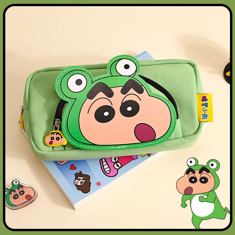 

Мультяшный Милый Аниме Детский Пенал Большой Вместимости Сумка для Хранения Канцелярских Товаров Водонепроницаемая Дорожная Косметичка Подарки зелёный