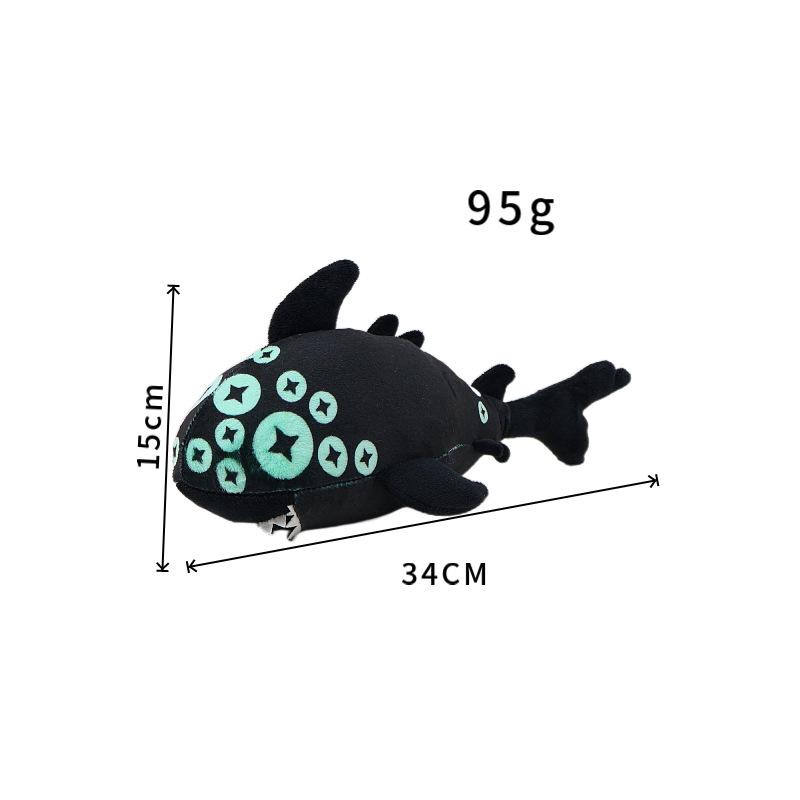 Roblox 34cm Pressure Eyefestation Plush Luminous Multi Eyed Fish Stuffed Toy Soft Hugging Pillow For Game Fans Bedroom Decor