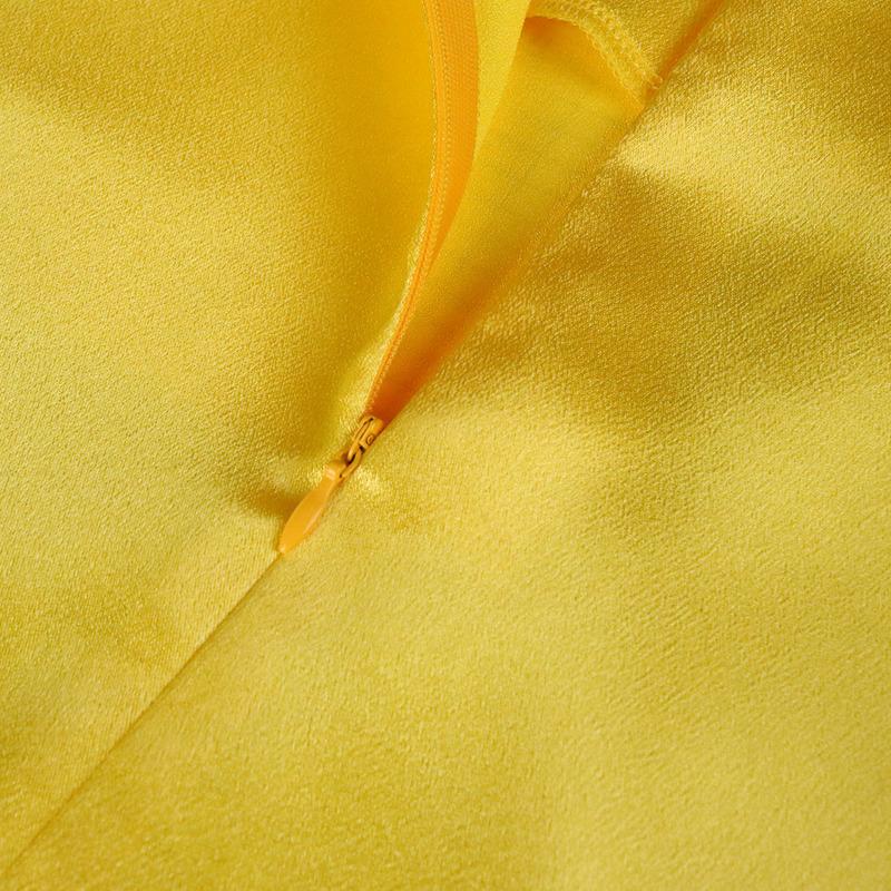 Женское платье с круглым вырезом в стиле пэчворк — фото 7