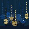 Ghirlandă Festival Orientul Mijlociu cu Stele și Lună Suspendată - Decor Lanternă Petrecere 8 buc