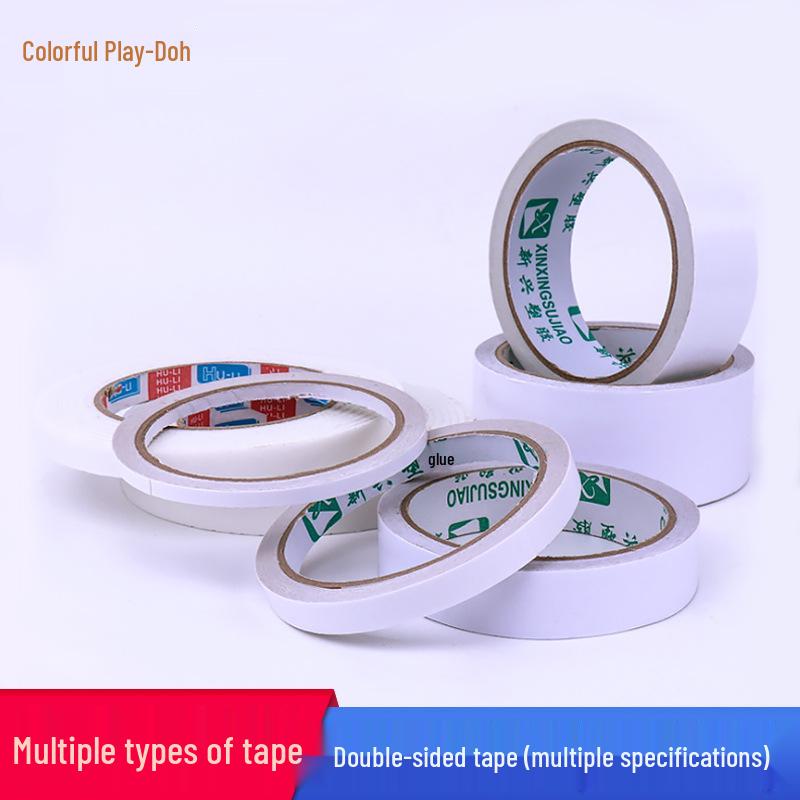 Clear Double-Sided Tape: Easy Tear, Stick & Peel, No Residue - Perfect for DIY, Student & Office Supplies 0.5cm Width Double-Sided Tape