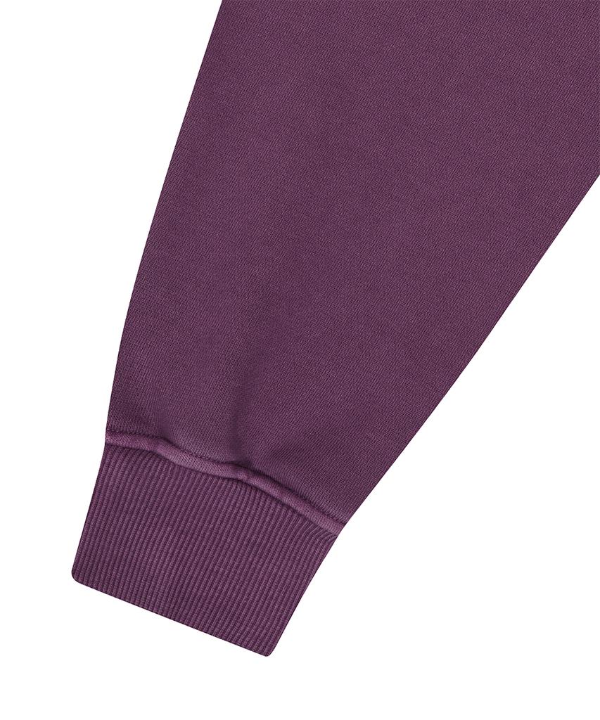 Mahagrid Pigment Stripe Mixed Zip Up Hoodie Purple(Mg2Fffm492A)