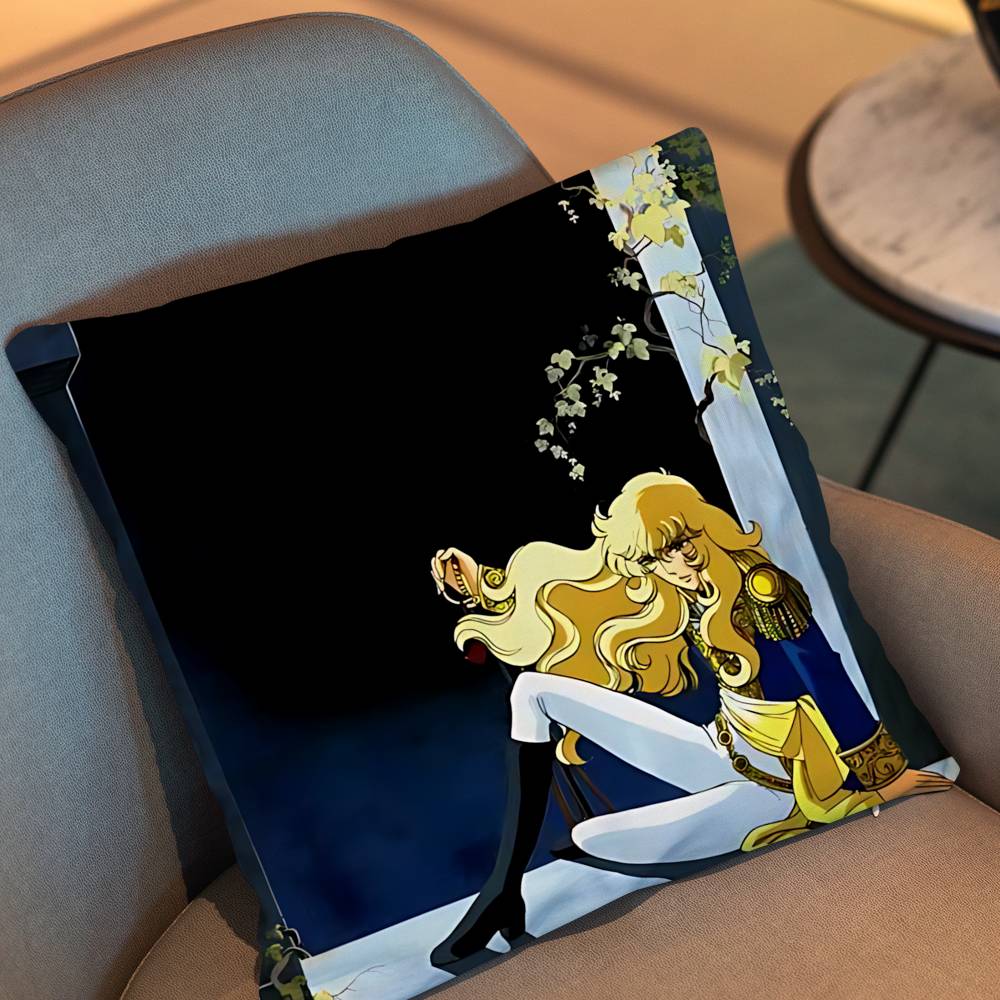 Lady Oscar Rose Of Versailles Pillow Case Pillow Case Living Room Sofa Cushion Cover Suitable For Home Bedroom Room Decoration