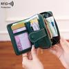 New Anti-magnetic Short Wallet Multi-function Zipper Buckle Wallet Retro Women's Change Bag