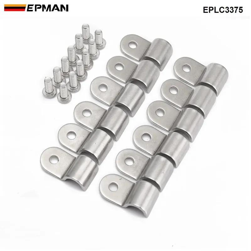 EPMAN Single Line Clamp Fuel Line Clamps 3/8"&3/16"& 1/4" SS 1 Pack Suit  Fuel, Air, Electrical, Brake, Lines Etc EPLC3187