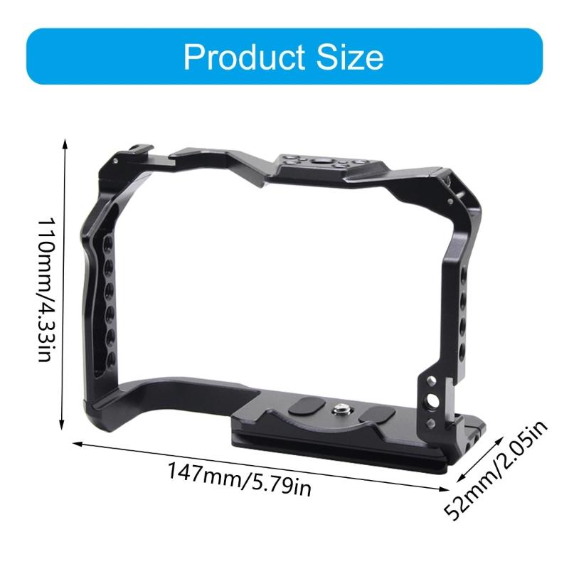 Aluminum Camera Cage Frame For DSLR Cameras Featuring 1/4 and 3/8 Screw Holes For Versatiled Use