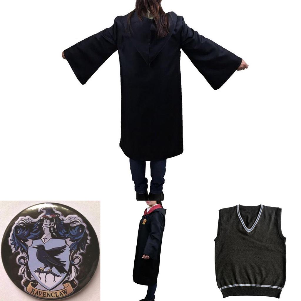 Harry Potter Costume Hogwarts Adult Child Robe Cape Vest With Breathable Fabric And Exquisite Stitching For Halloween Cosplay