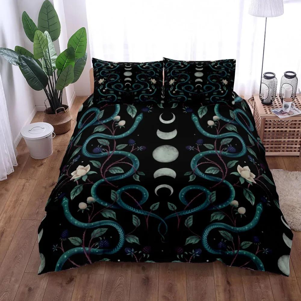 

Olive Garden N Serpent Mystery Duvet Cover Set King Queen Double Full Twin Single Size Bed Set US Twin(172x218cm)