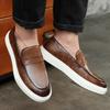 Fashion Men's Casual Shoes British Style Loafers New Luxury Slip-on Men Shoes Business Leather Shoes Platform Outdoor Male Flats Zapatos