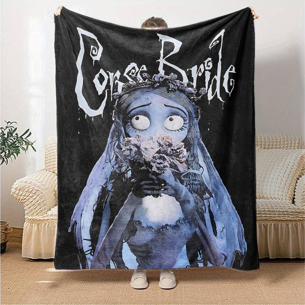 Gothic Horror Flannel Blanket Super Soft Warm Cozy Blanket For Sofa Bed Office Travel Allseason Home Decor Gift