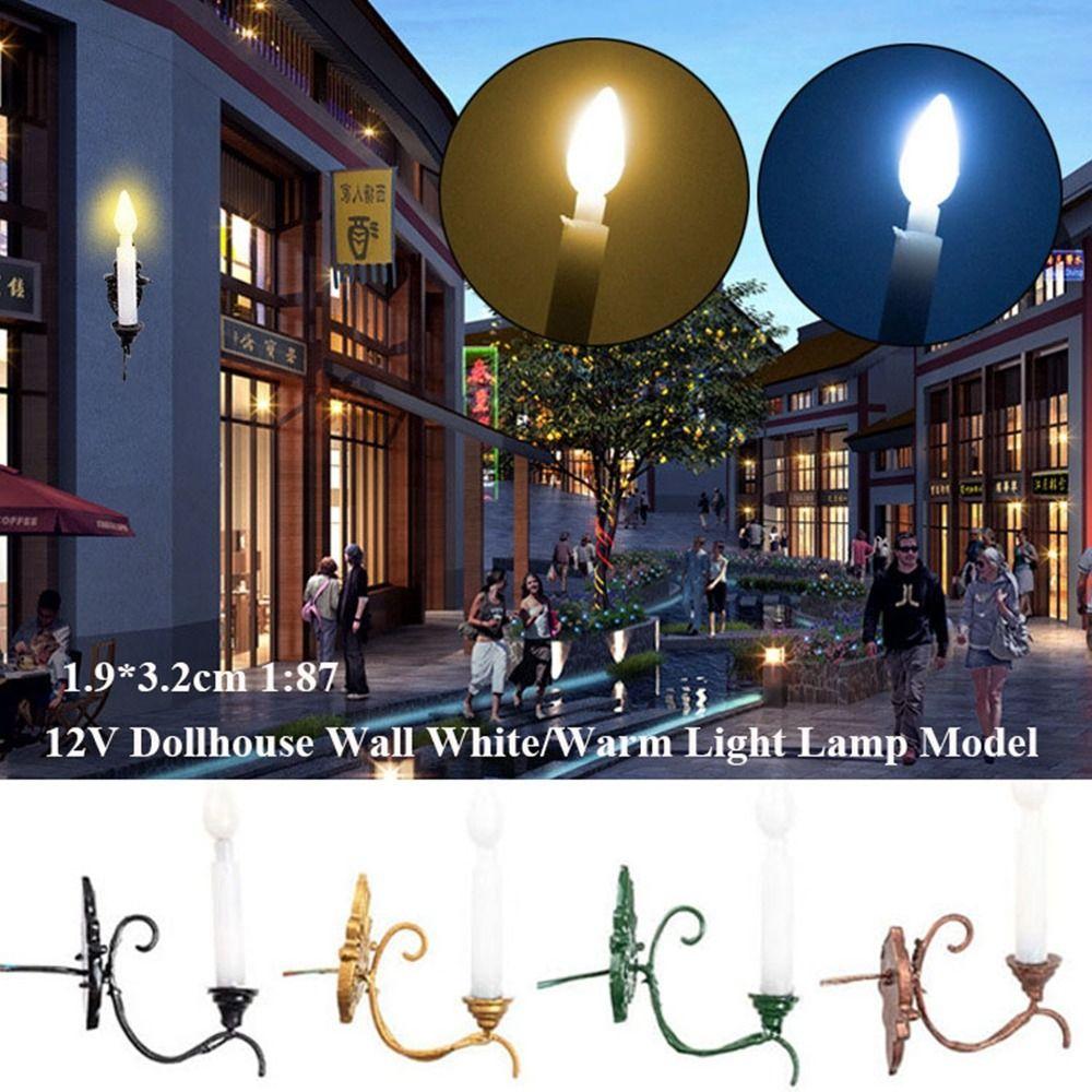 12V White/Warm Light Model ABS Metal Material Sand Table Chandelier Dollhouse Wall Lamp