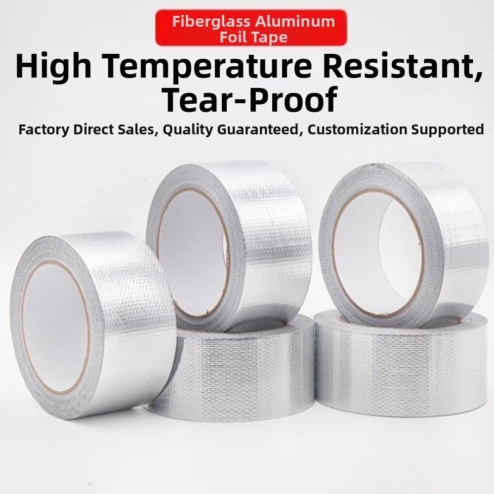5/10Meters Air Conditioning Pipe Wrapping Tape Sun-proof Waterproof Fiberglass Aluminum Foil Tapes Heat-insulating
