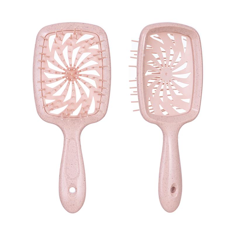 1pcs Air Cushion Hair Brush Wheat Straw Tangled Scalp Massage Comb Hollow Out Winmill Anti-static Hairbrush Salon Styling Tool