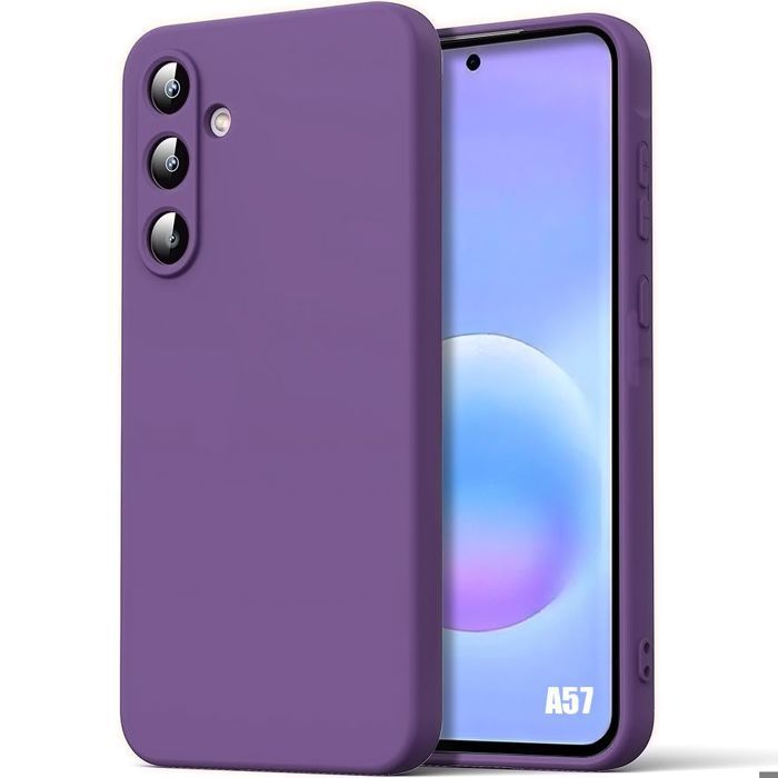 Case for Samsung Galaxy A57 5G, Silicone Protection Anti-Scratch Shockproof Matte Dark Purple