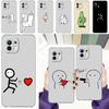 Phone Case For Xiaomi Mi 15 14 13 12 11 Lite 15T 13T 12T Pro Poco X7 X6 X5 Pro 5G X3 NFC F7 F6 F5 Clear Cover Cute Middle Finger