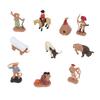 10Pcs Cowboy and Indian Action Figures Strong Durable PVC Rich Details Cowboy Figurines for Kids
