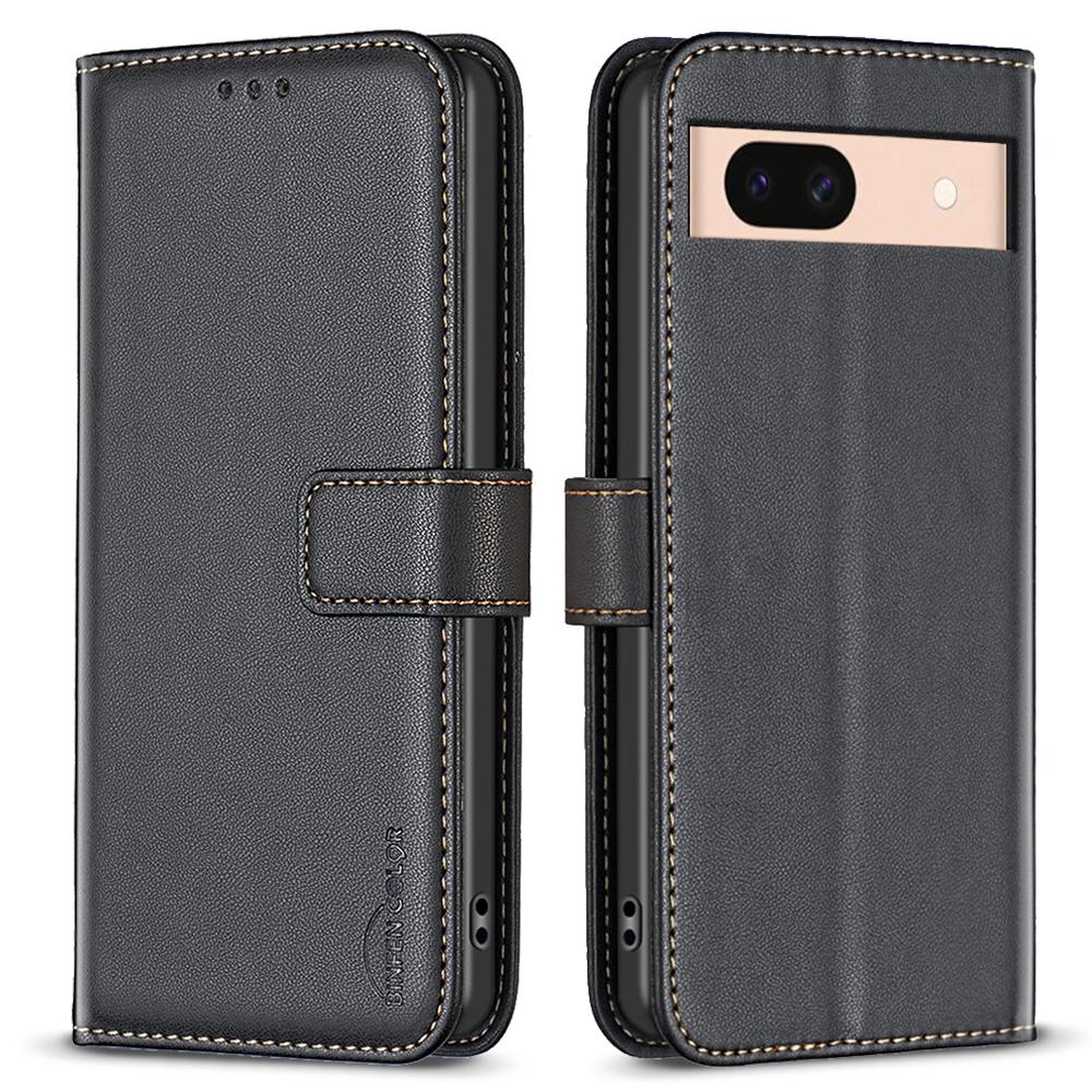 BINFEN COLOR BF17 For Google Pixel 8a Case Stand Leather Wallet Cover