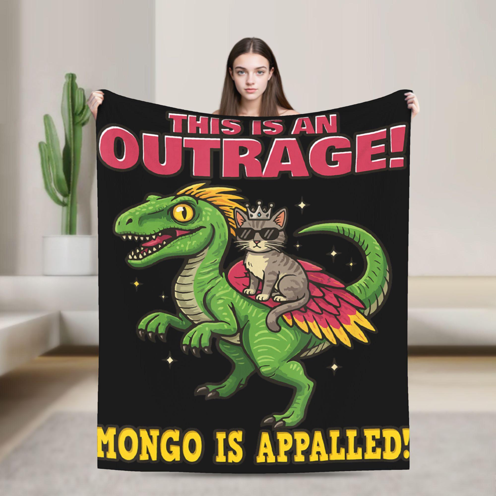 

Mongo is Appalled Plush Blanket Kids Adult Princess Cat Riding Dinosaur Flannel Throw Blanket Couch Chair Warm Quality Bedspread 75x90cm
