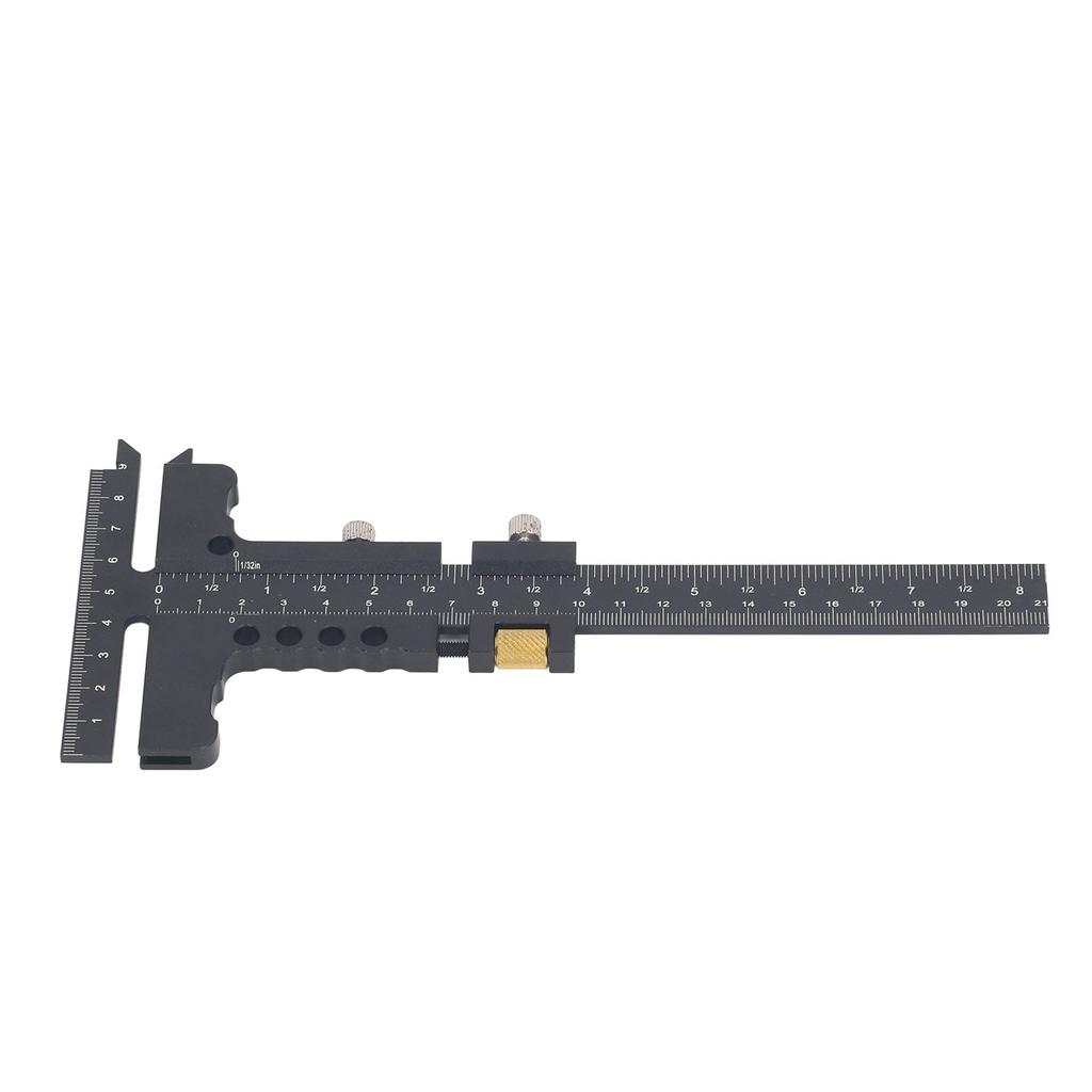 T Shaped Woodworking Ruler 0‑100mm 0‑210mm Range Aluminum Alloy Marking Gauge Caliper Measuring Tool
