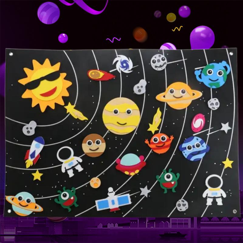 Felt Busy Board Children'S Educational Science And Education Toys Learning Board Infant Action Training Education Board