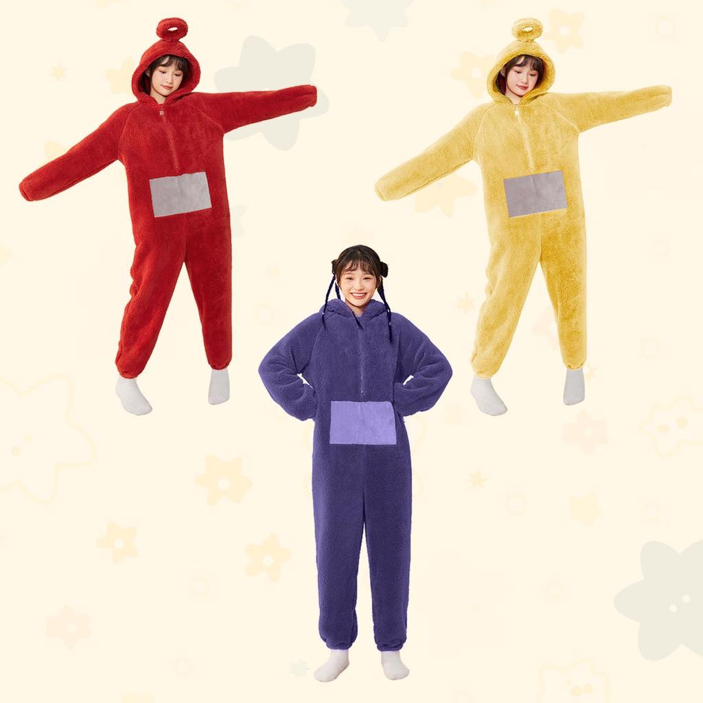 Teletubbies Kigurumi Interlocking Room Kigurumi Cold Verfügbar in 4 Manga Loungewear [TUAHOUS] Pyjamas, Pyjamas, Wear, Cute, Adults, Hooded, Fluffy,