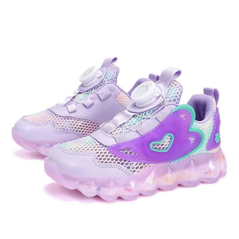 

Новая летняя сетчатая дышащая спортивная повседневная обувь с вращающейся пряжкой для девочек, детская обувь, детская спортивная обувь 40