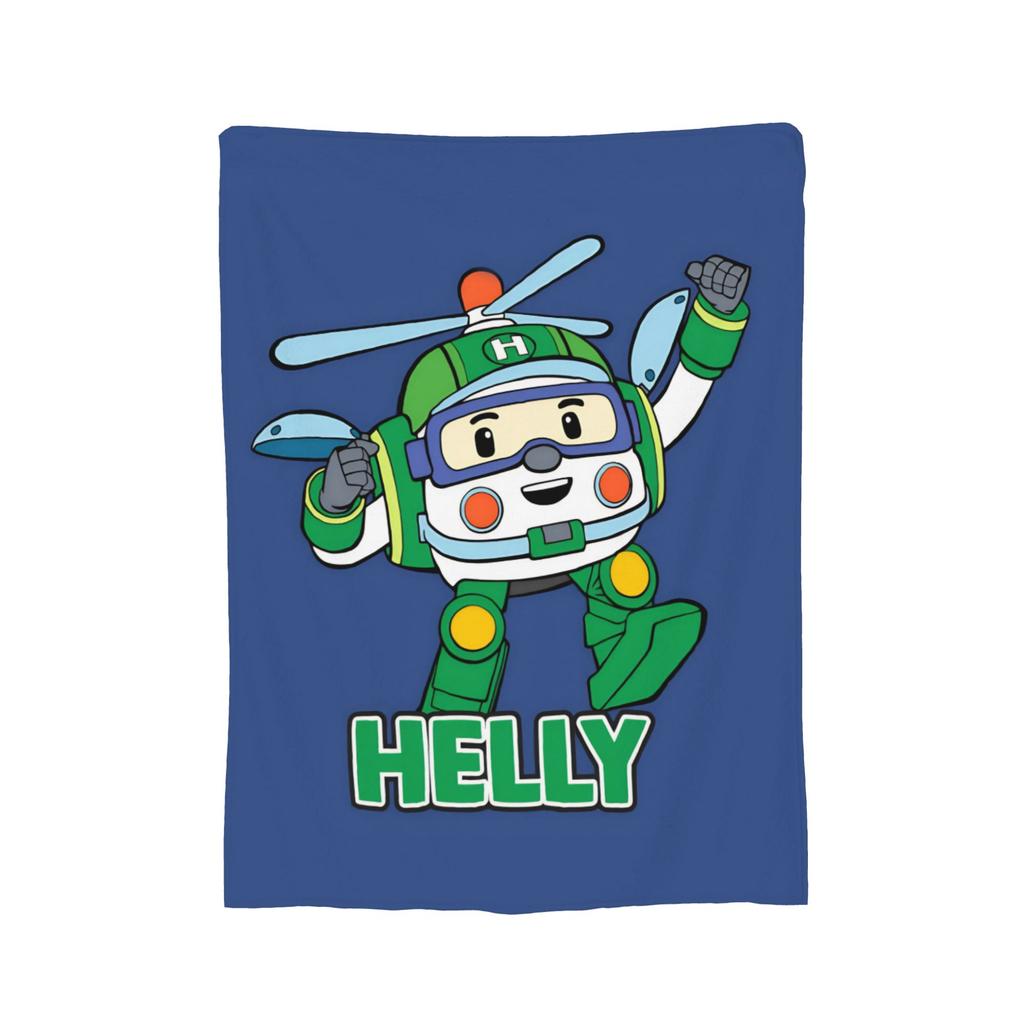 R-Robocars P-Polis Flannel Blanket Helly Awesome Throw Blanket For Bed Sofa Couch 150*125Cm Bedspreads,