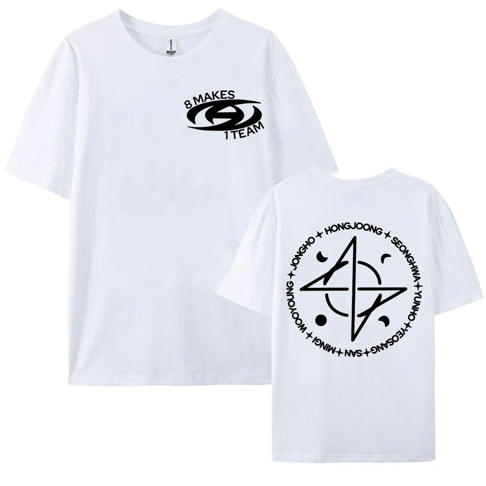 8 Makes 1 Team Kpop ATEEZ T Shirt Men Womens Korean Fashion Aesthetic T Shirts Streetwear Casual 100 Cotton Oversized Tshirts