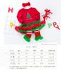Friking Christmas Santa Baby Long and Sizes and Baby Costume Size Costume, Children's Costume, Dress, Sleeves, 4-Piece Set, Dress, Socks, Shoes,