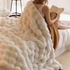 Luxurious Double-Layer Rabbit Fur Blanket: Otter-Soft Plush, Versatile Sofa Throw