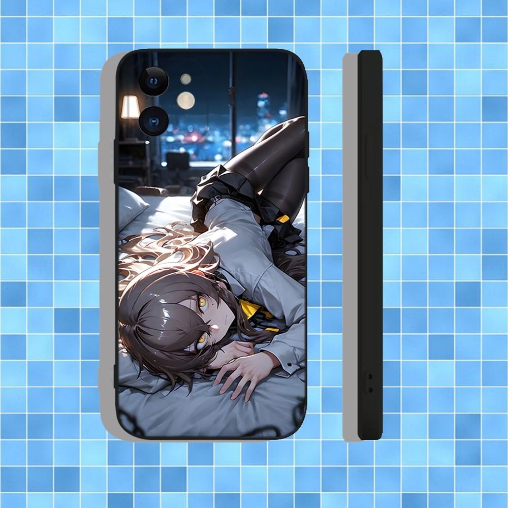 Girls Frontline Ump45 Phone Case For iPhone 16,15,14,13,12,11,Pro,Max,Plus,X,XS,XR,SE,8,7,Mini,Soft Silicone Black Case