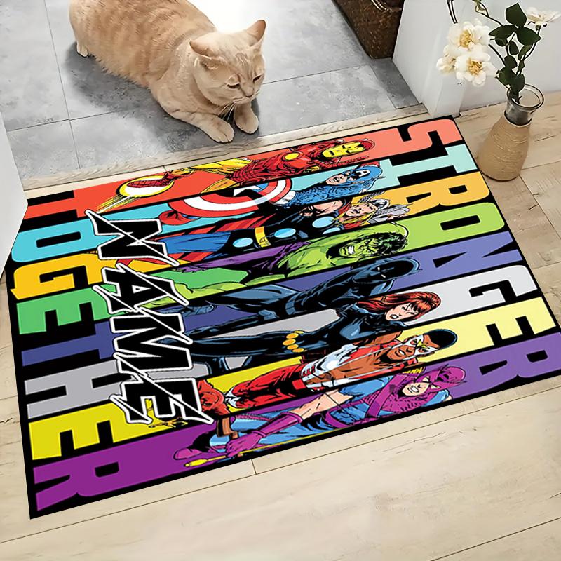 Custom Name "Spider-Man: City Hero" Carpet Rug Customizable Soft Washable Anti-Slip Home Living Room Sofa Mats Personalized Rug. 0909141