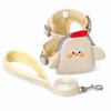 Cute Cartoon Chick Comfortable Pet Harness with Detachable Backpack and Buckle & Zipper Closure for Small Cats